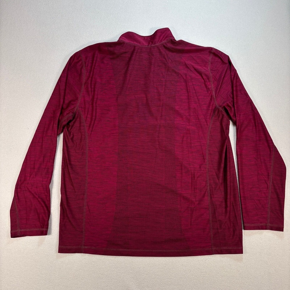Tommy Bahama Island Zone 1/4 Zip Mens XL Burgundy Red Perforated Lightweigh Logo - Picture 2 of 16